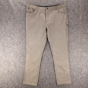 Hi-Tec Pants Mens 36x30 Beige Chino Stretch Casual Outdoor Hiking Zip Pocket
